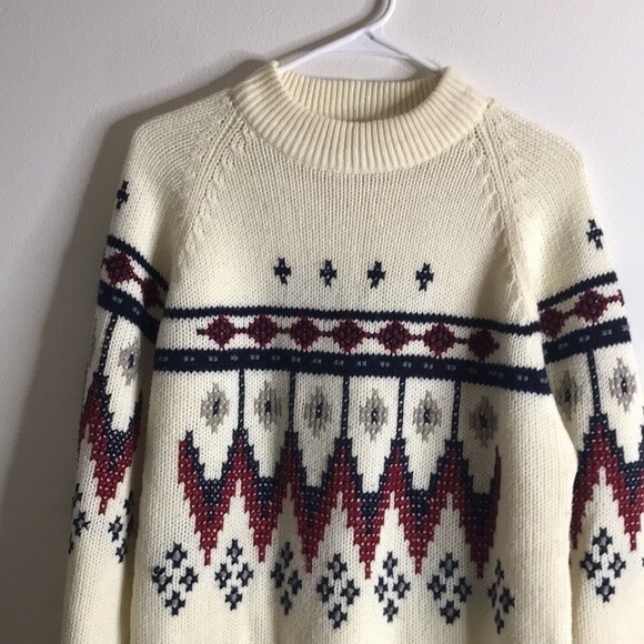 vtg gimbels cable knit pullover sweater 100% acrylic size XL cozy soft - Picture 2 of 12